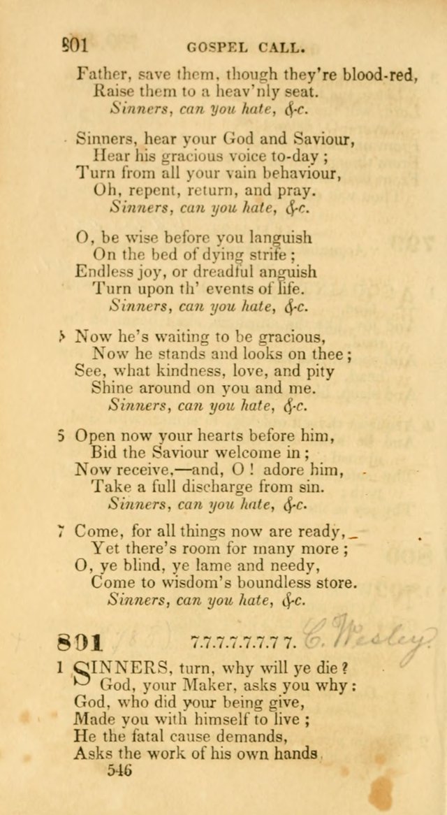 Hymns: selected and original, for public and private worship (30th ed.) page 546