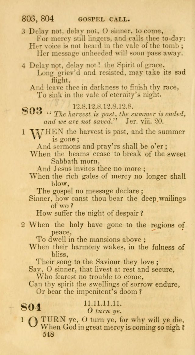 Hymns: selected and original, for public and private worship (30th ed.) page 548