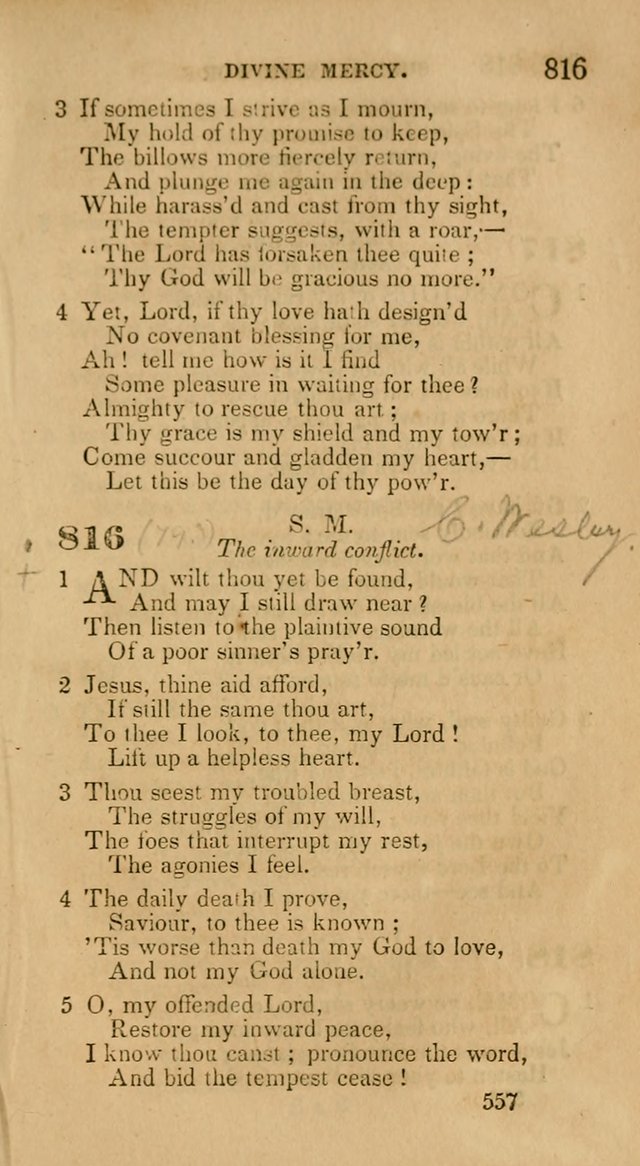 Hymns: selected and original, for public and private worship (30th ed.) page 557