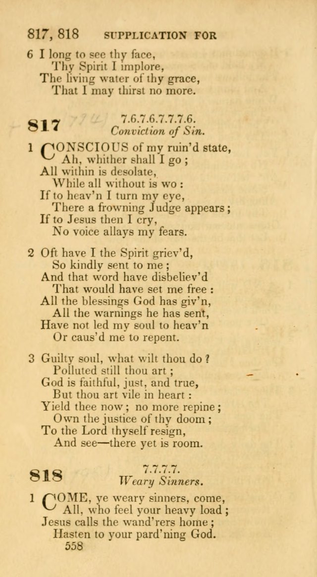 Hymns: selected and original, for public and private worship (30th ed.) page 558