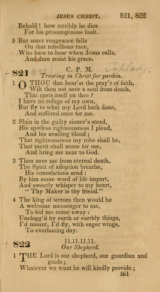 Hymns: selected and original, for public and private worship (30th ed.) page 561