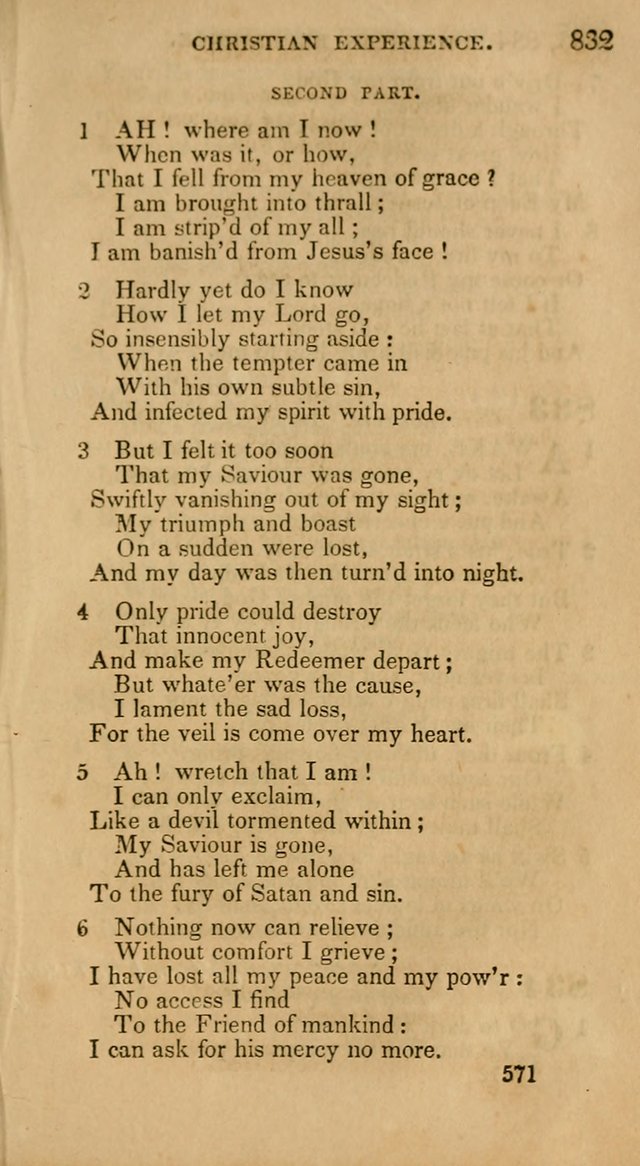 Hymns: selected and original, for public and private worship (30th ed.) page 571