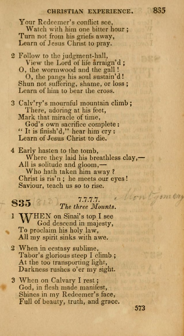 Hymns: selected and original, for public and private worship (30th ed.) page 573