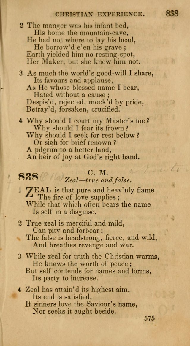 Hymns: selected and original, for public and private worship (30th ed.) page 575