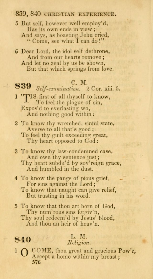 Hymns: selected and original, for public and private worship (30th ed.) page 576