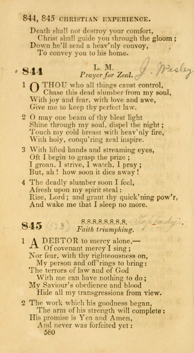 Hymns: selected and original, for public and private worship (30th ed.) page 580