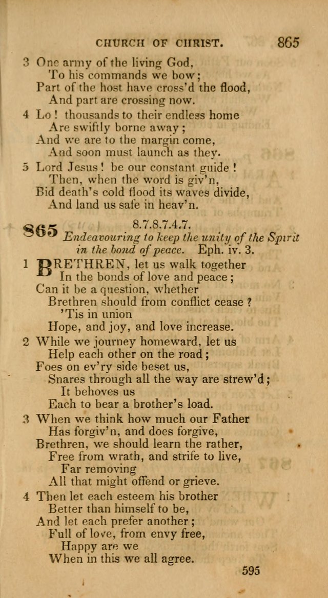 Hymns: selected and original, for public and private worship (30th ed.) page 595