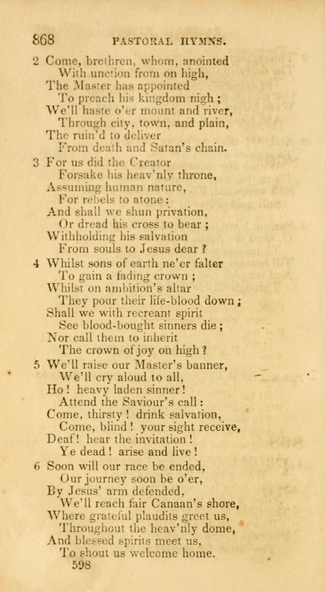 Hymns: selected and original, for public and private worship (30th ed.) page 598