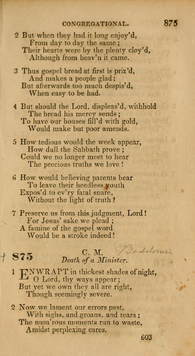 Hymns: selected and original, for public and private worship (30th ed.) page 603