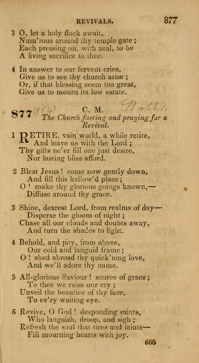 Hymns: selected and original, for public and private worship (30th ed.) page 605