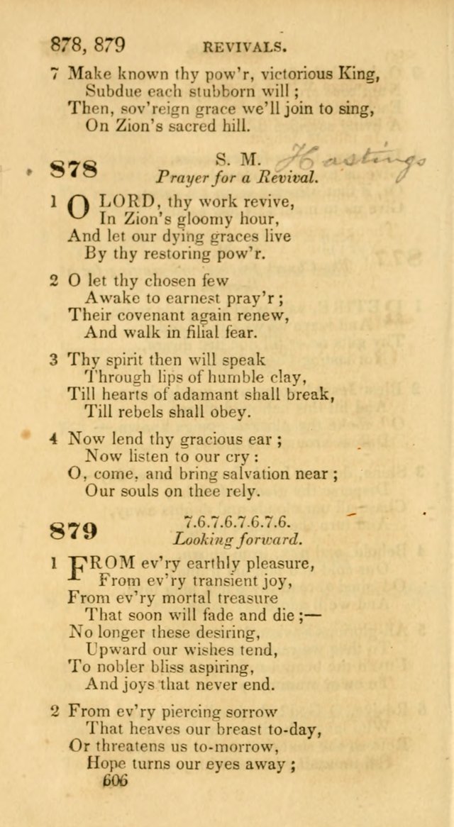 Hymns: selected and original, for public and private worship (30th ed.) page 606