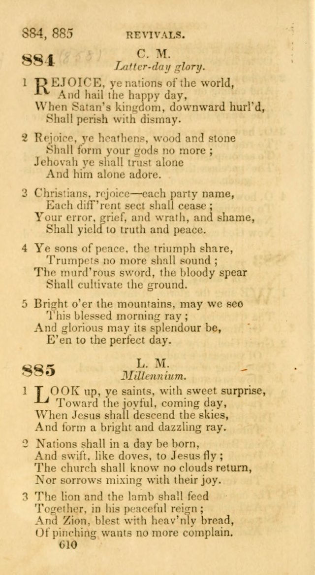 Hymns: selected and original, for public and private worship (30th ed.) page 610