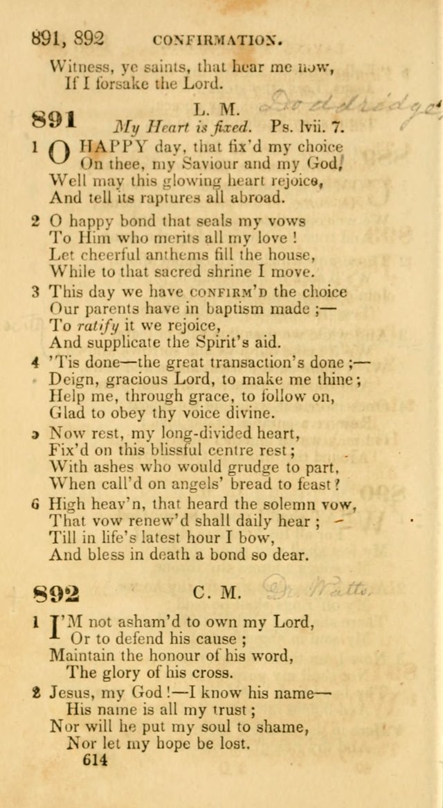 Hymns: selected and original, for public and private worship (30th ed.) page 614