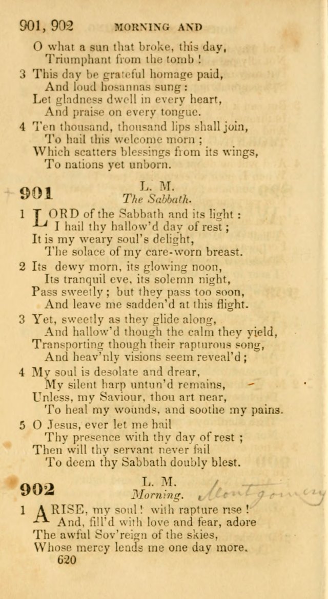 Hymns: selected and original, for public and private worship (30th ed.) page 620