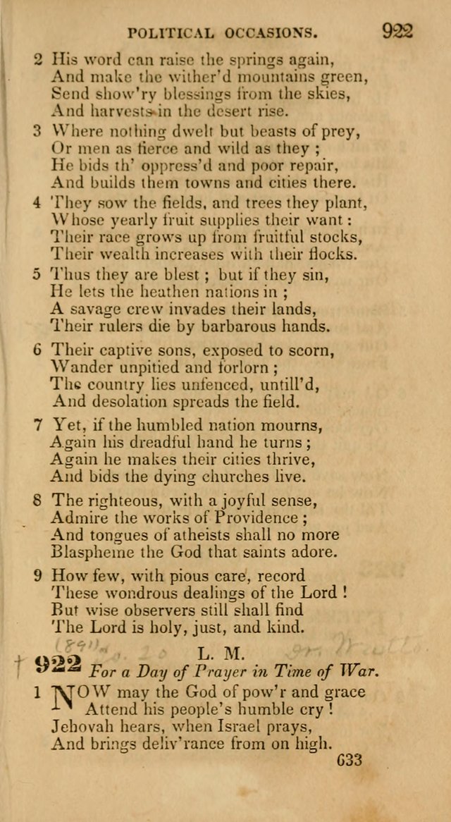 Hymns: selected and original, for public and private worship (30th ed.) page 633