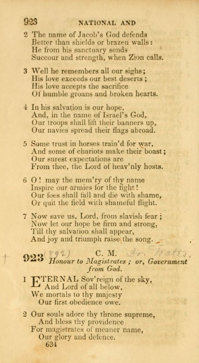 Hymns: selected and original, for public and private worship (30th ed.) page 634