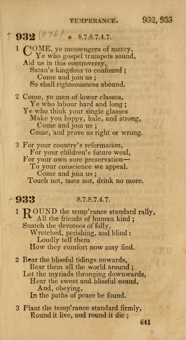 Hymns: selected and original, for public and private worship (30th ed.) page 641