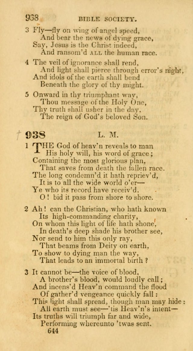 Hymns: selected and original, for public and private worship (30th ed.) page 644