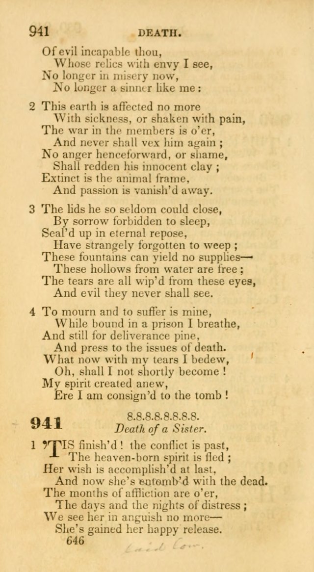 Hymns: selected and original, for public and private worship (30th ed.) page 646