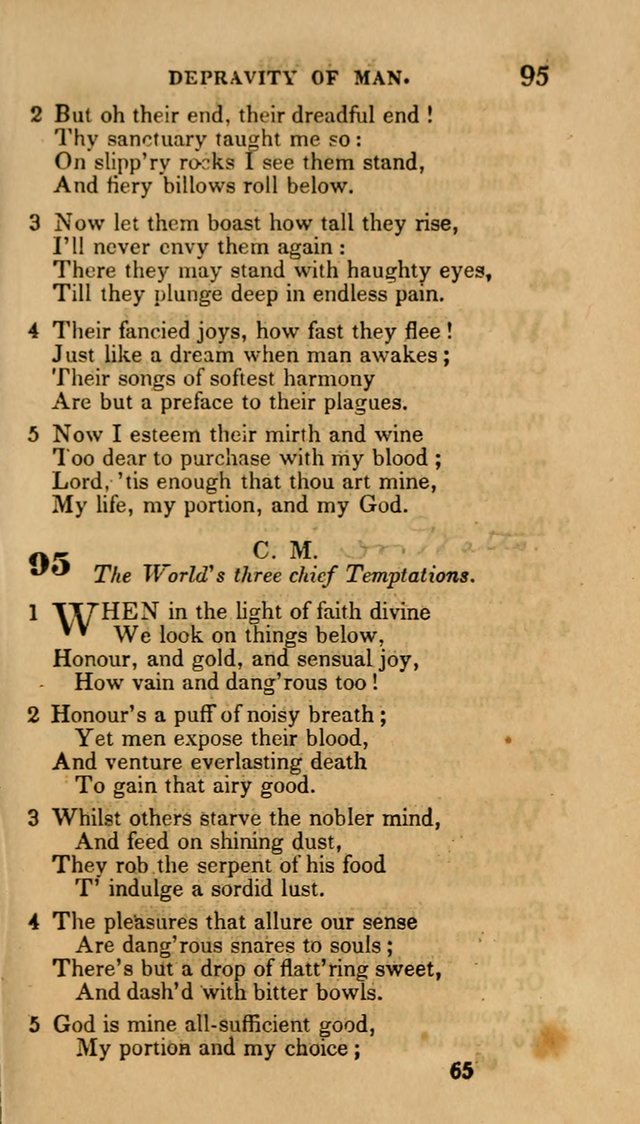 Hymns: selected and original, for public and private worship (30th ed.) page 65