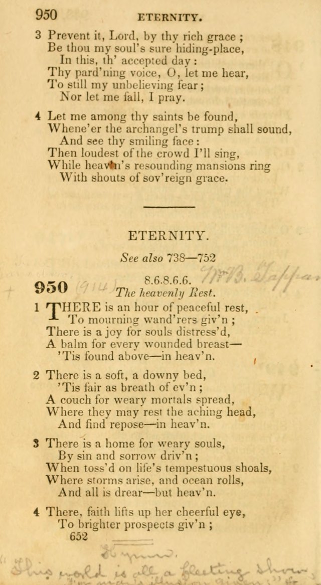 Hymns: selected and original, for public and private worship (30th ed.) page 652