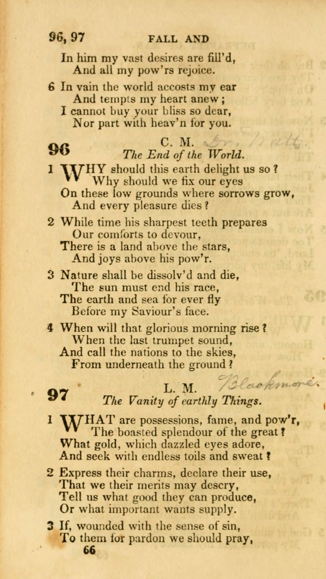 Hymns: selected and original, for public and private worship (30th ed.) page 66