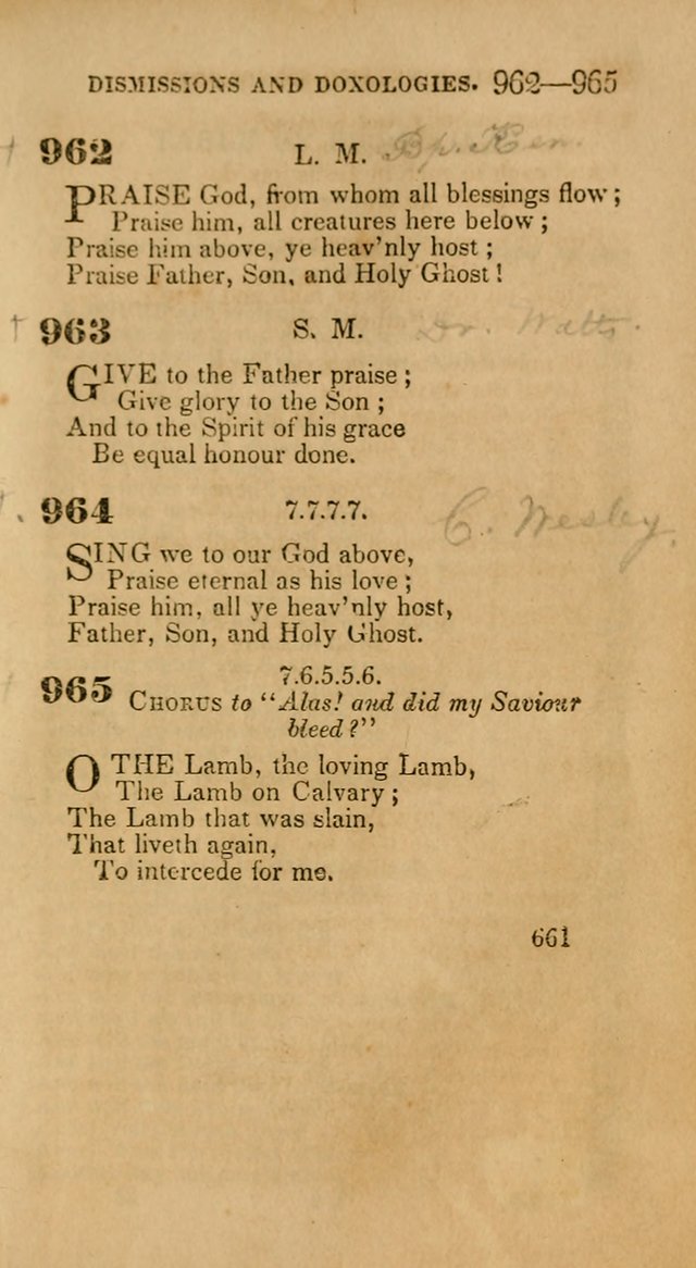 Hymns: selected and original, for public and private worship (30th ed.) page 661