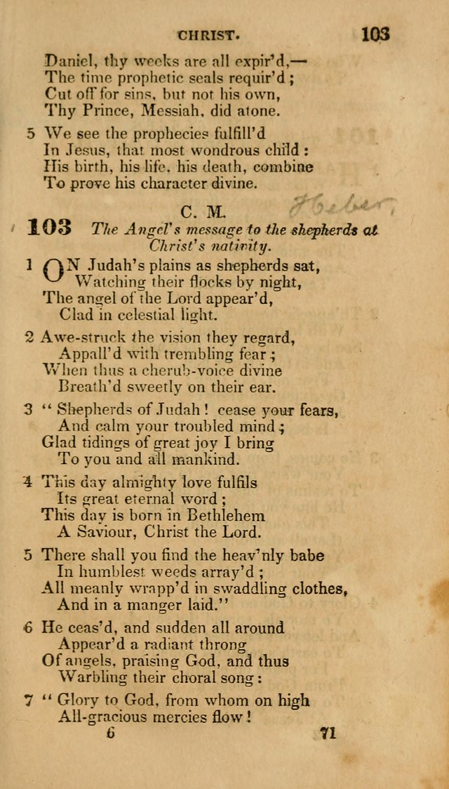 Hymns: selected and original, for public and private worship (30th ed.) page 71