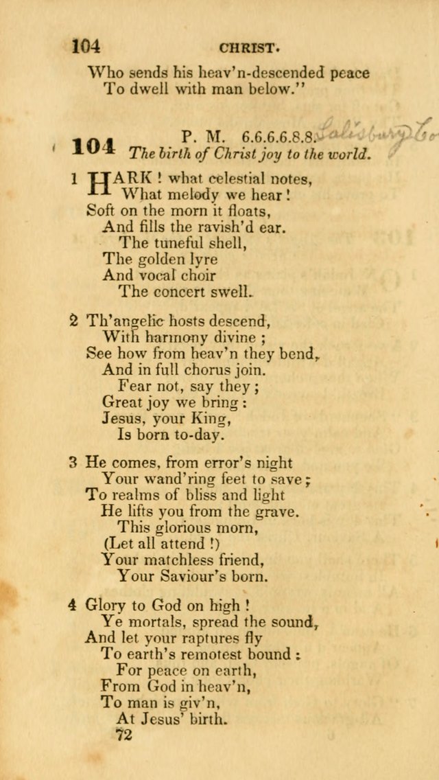 Hymns: selected and original, for public and private worship (30th ed.) page 72