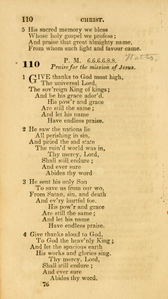 Hymns: selected and original, for public and private worship (30th ed.) page 76