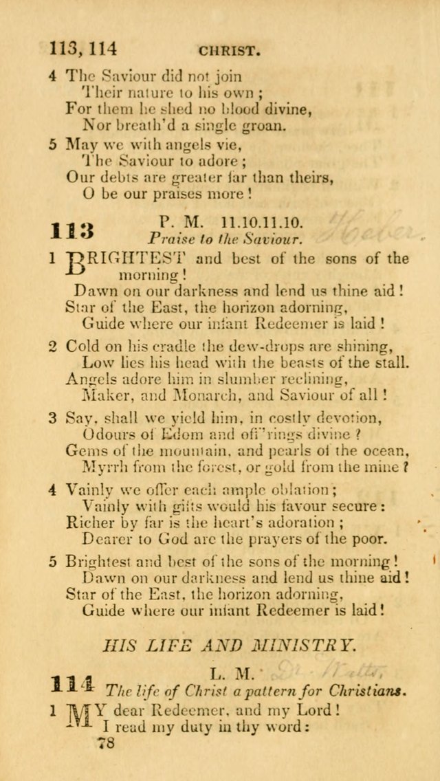 Hymns: selected and original, for public and private worship (30th ed.) page 78