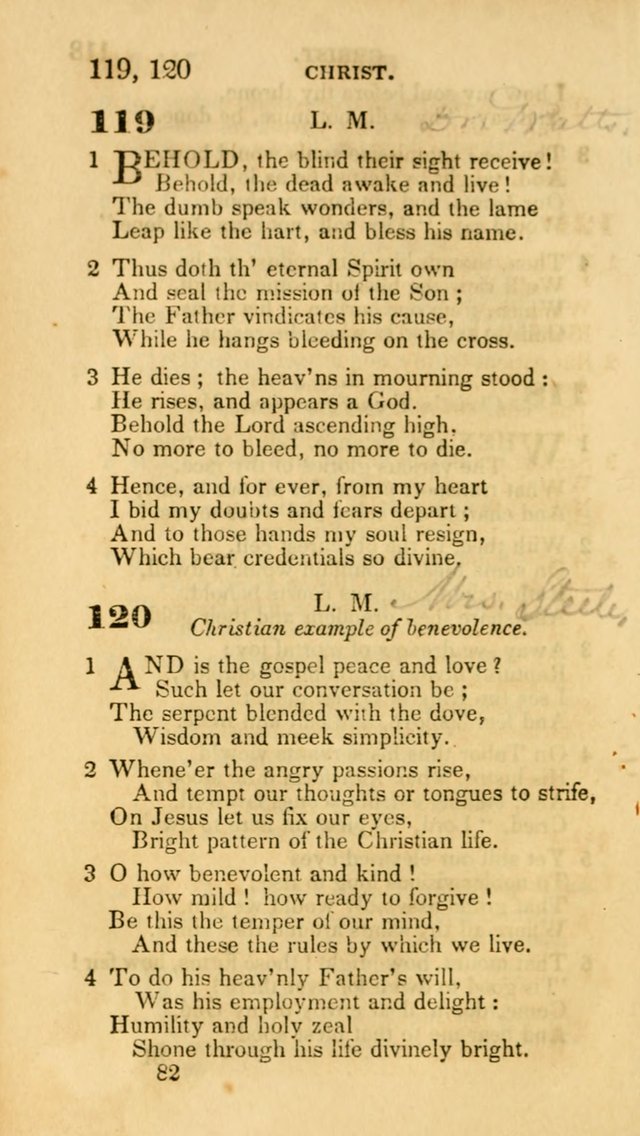 Hymns: selected and original, for public and private worship (30th ed.) page 82