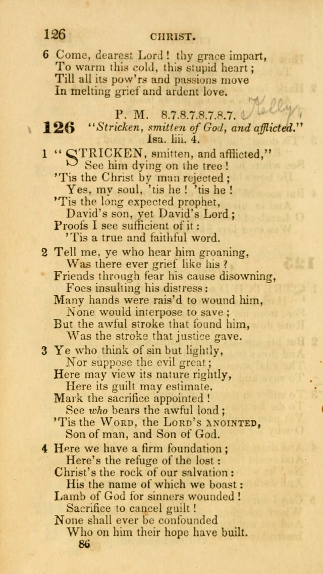 Hymns: selected and original, for public and private worship (30th ed.) page 86