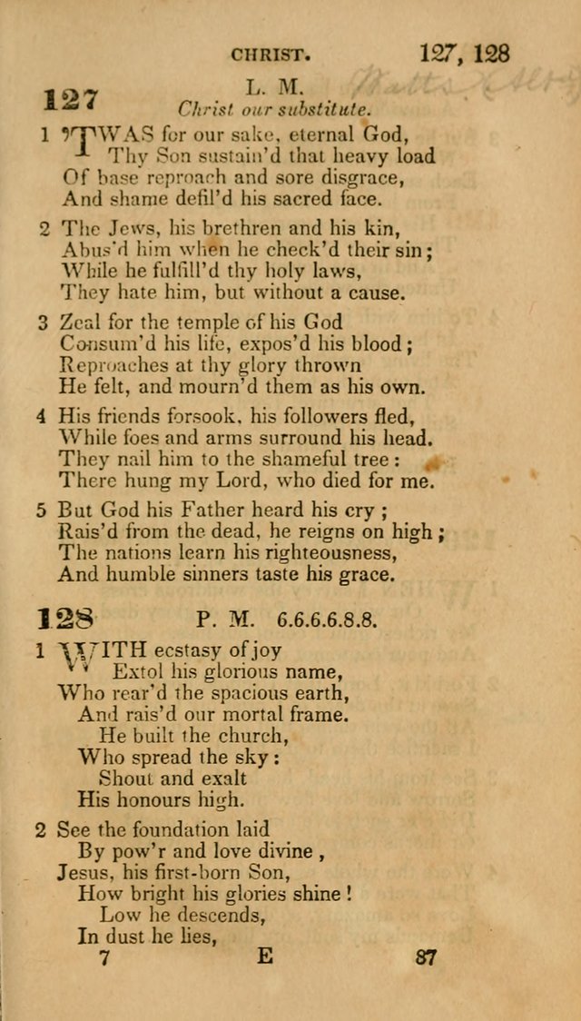 Hymns: selected and original, for public and private worship (30th ed.) page 87