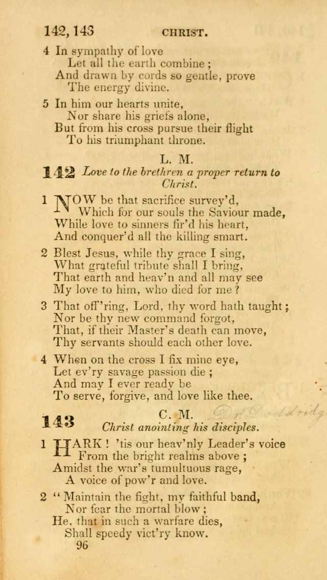 Hymns: selected and original, for public and private worship (30th ed.) page 96