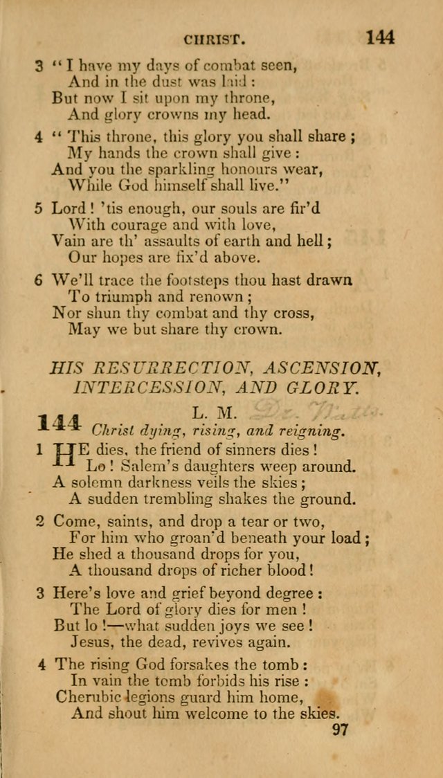 Hymns: selected and original, for public and private worship (30th ed.) page 97