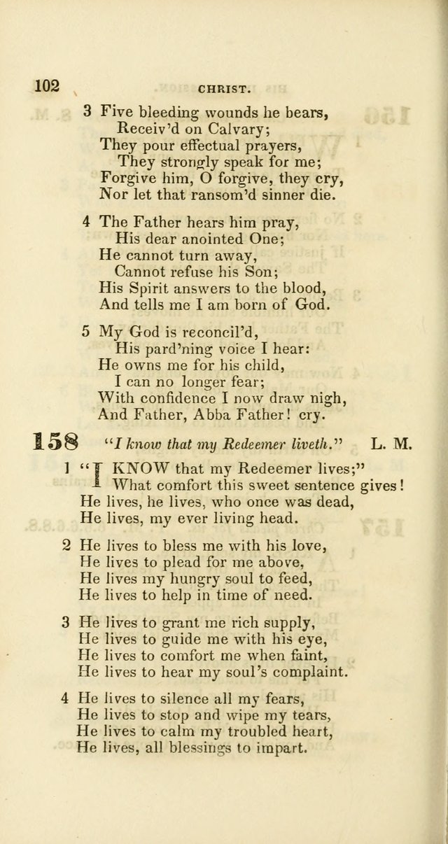 Hymns: selected and original, for public and private worship (60th ed., 1st rev. ed.) page 102