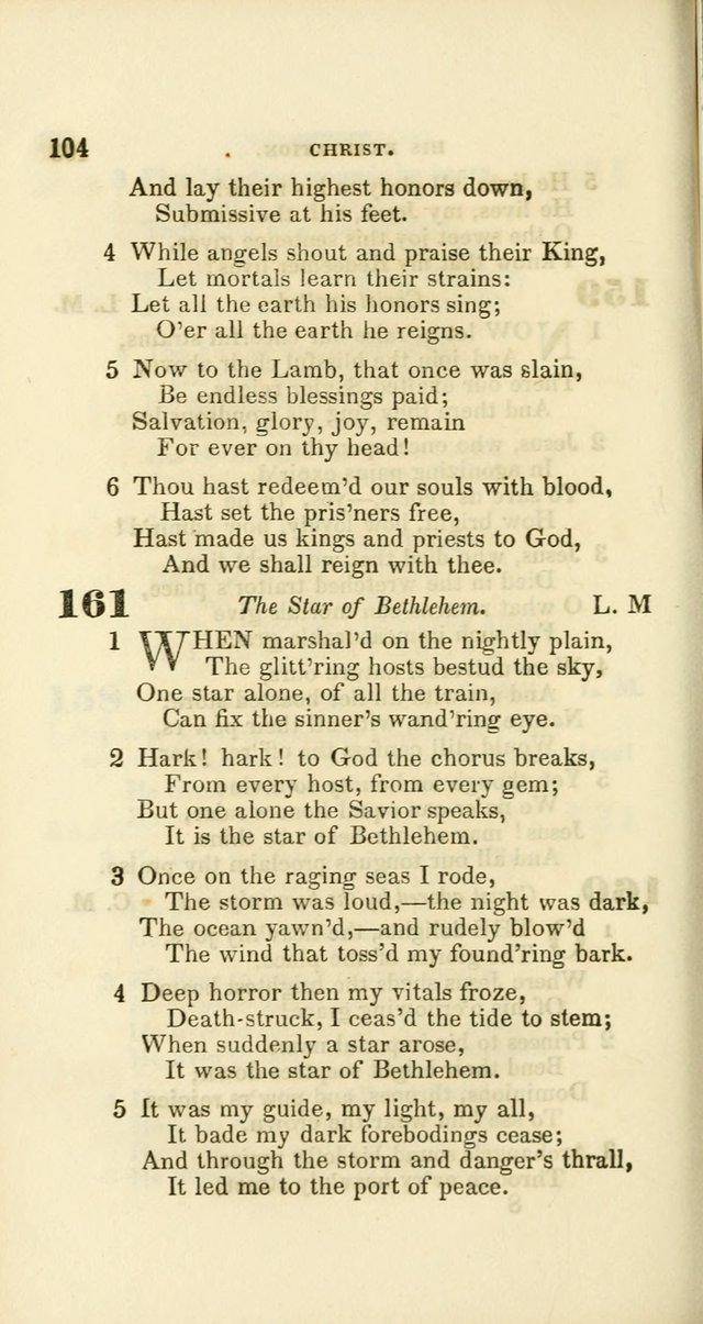 Hymns: selected and original, for public and private worship (60th ed., 1st rev. ed.) page 104