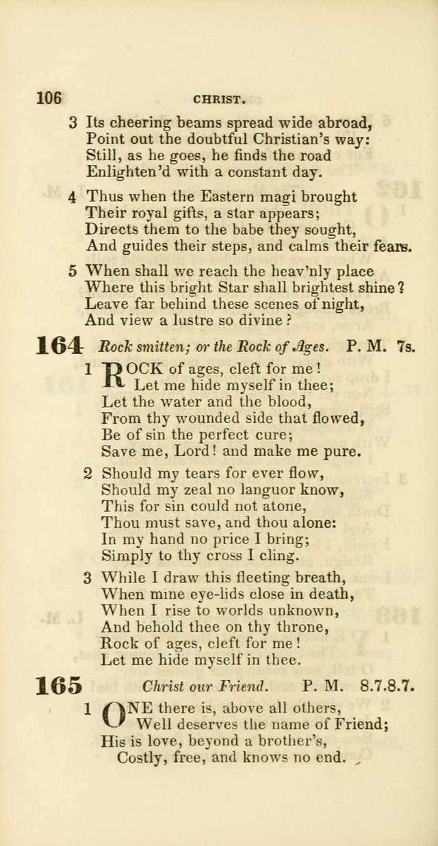 Hymns: selected and original, for public and private worship (60th ed., 1st rev. ed.) page 106