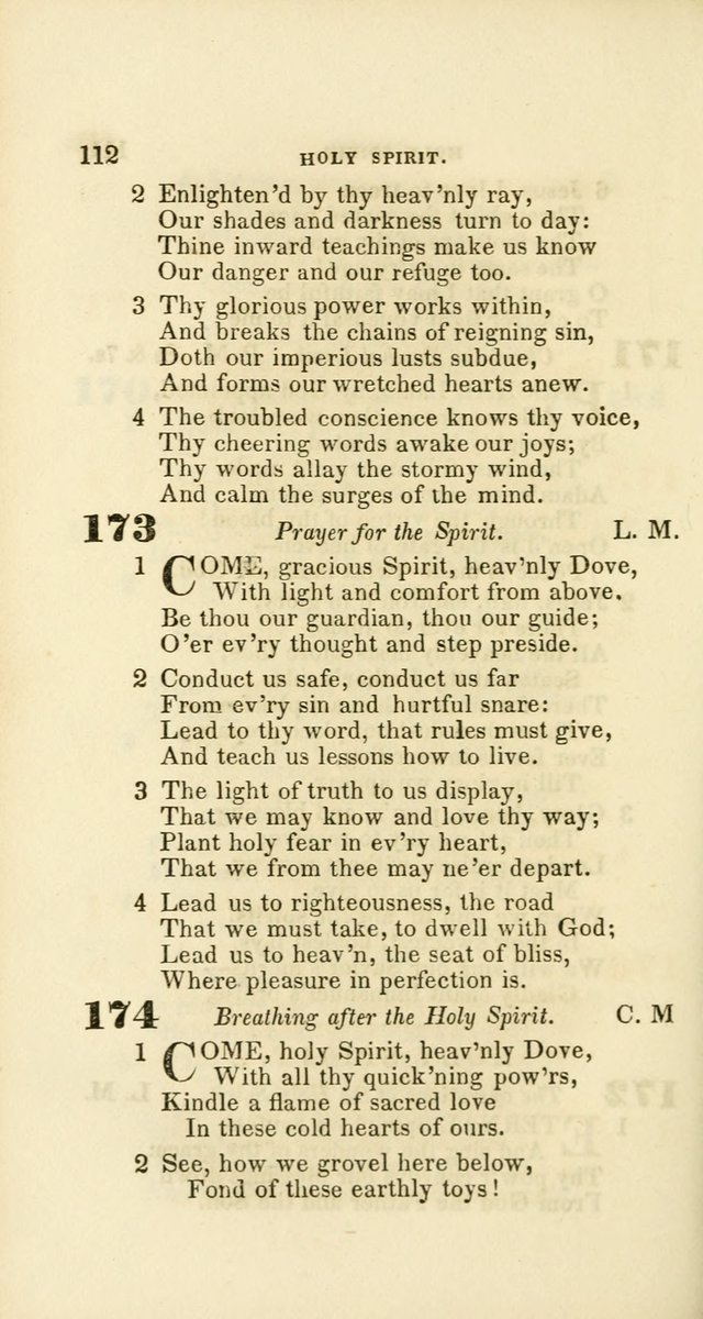 Hymns: selected and original, for public and private worship (60th ed., 1st rev. ed.) page 112