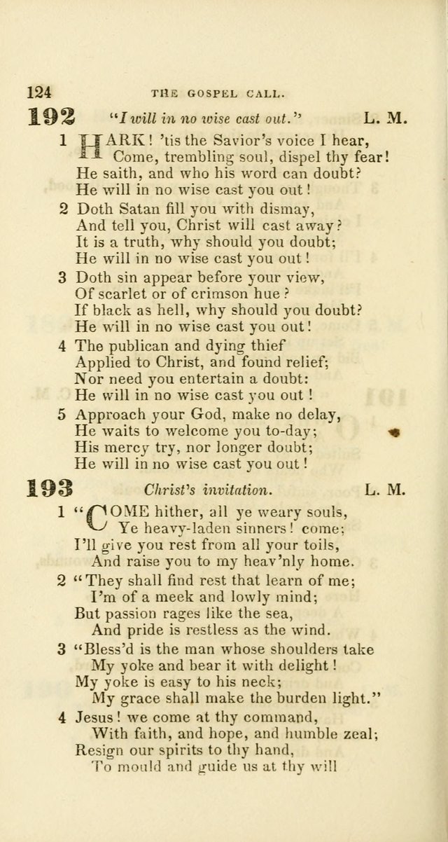 Hymns: selected and original, for public and private worship (60th ed., 1st rev. ed.) page 124