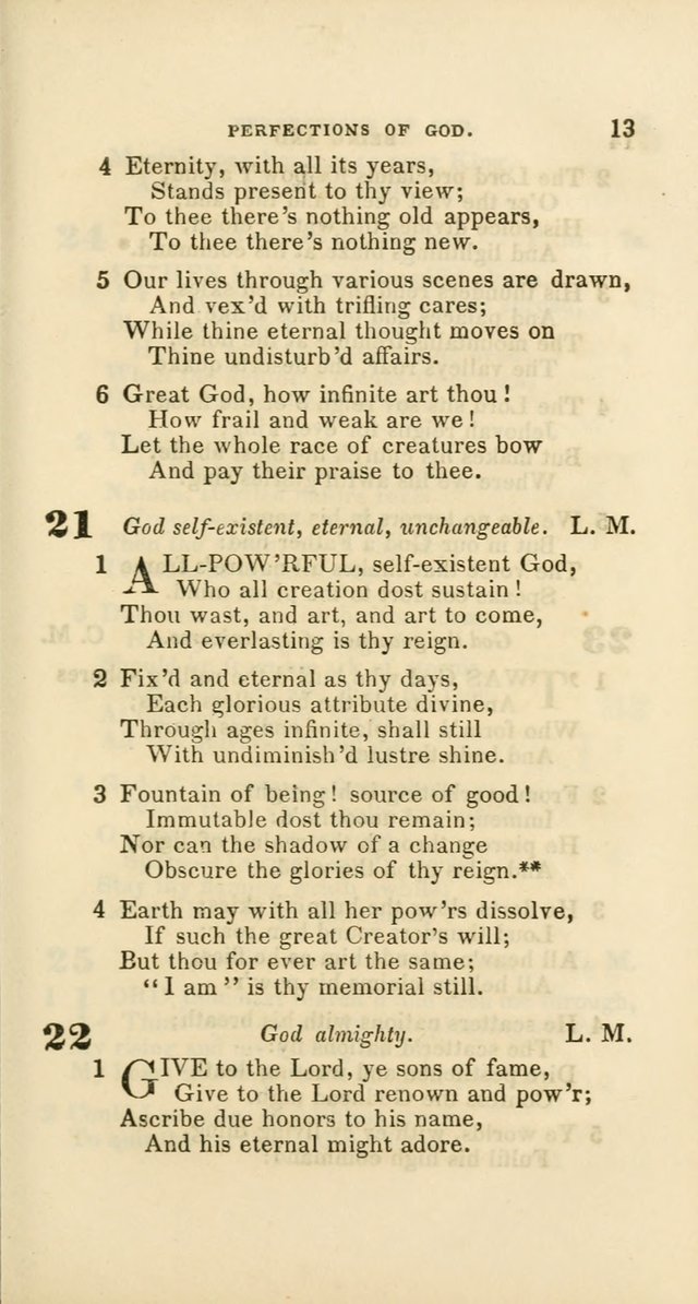 Hymns: selected and original, for public and private worship (60th ed., 1st rev. ed.) page 13