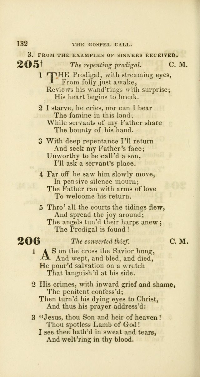 Hymns: selected and original, for public and private worship (60th ed., 1st rev. ed.) page 132