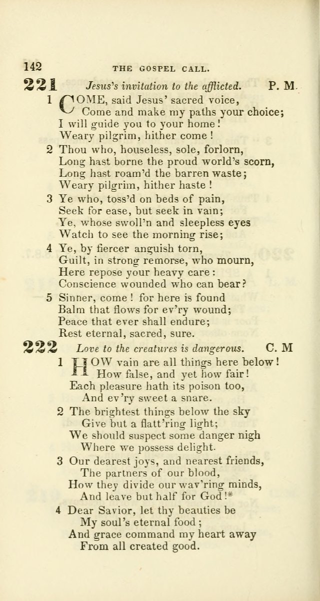 Hymns: selected and original, for public and private worship (60th ed., 1st rev. ed.) page 142