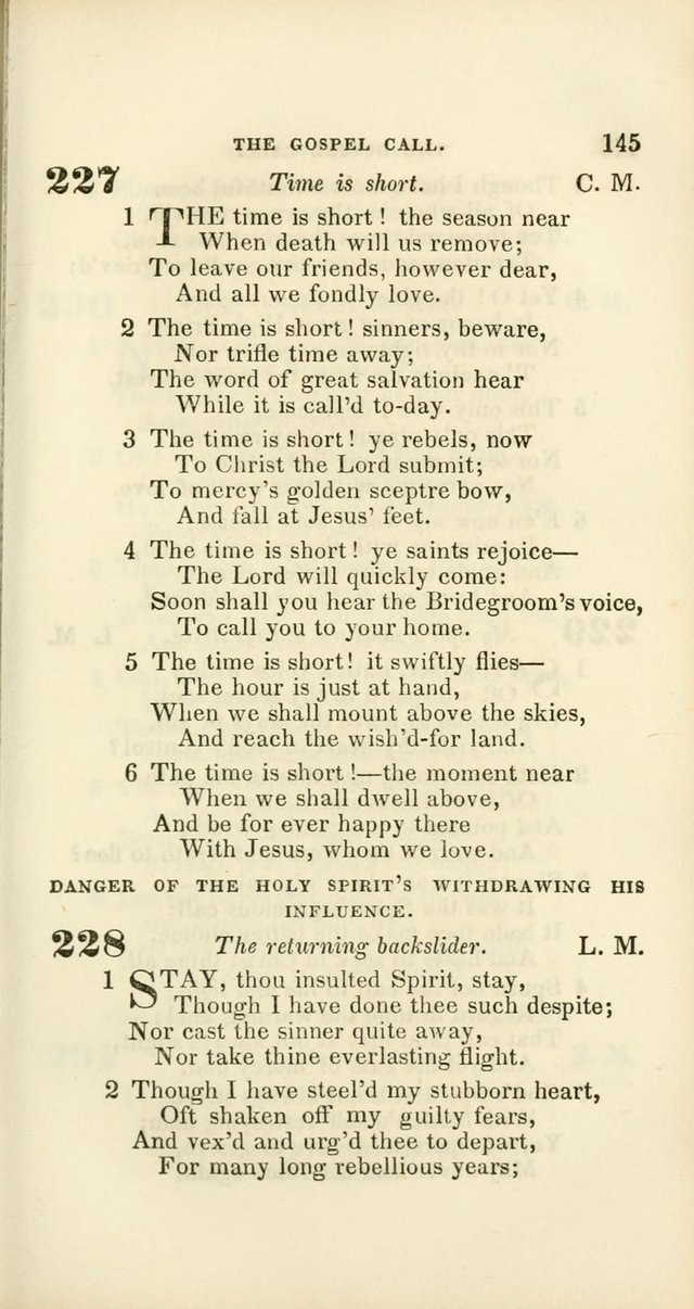 Hymns: selected and original, for public and private worship (60th ed., 1st rev. ed.) page 145