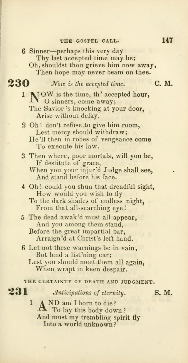 Hymns: selected and original, for public and private worship (60th ed., 1st rev. ed.) page 147