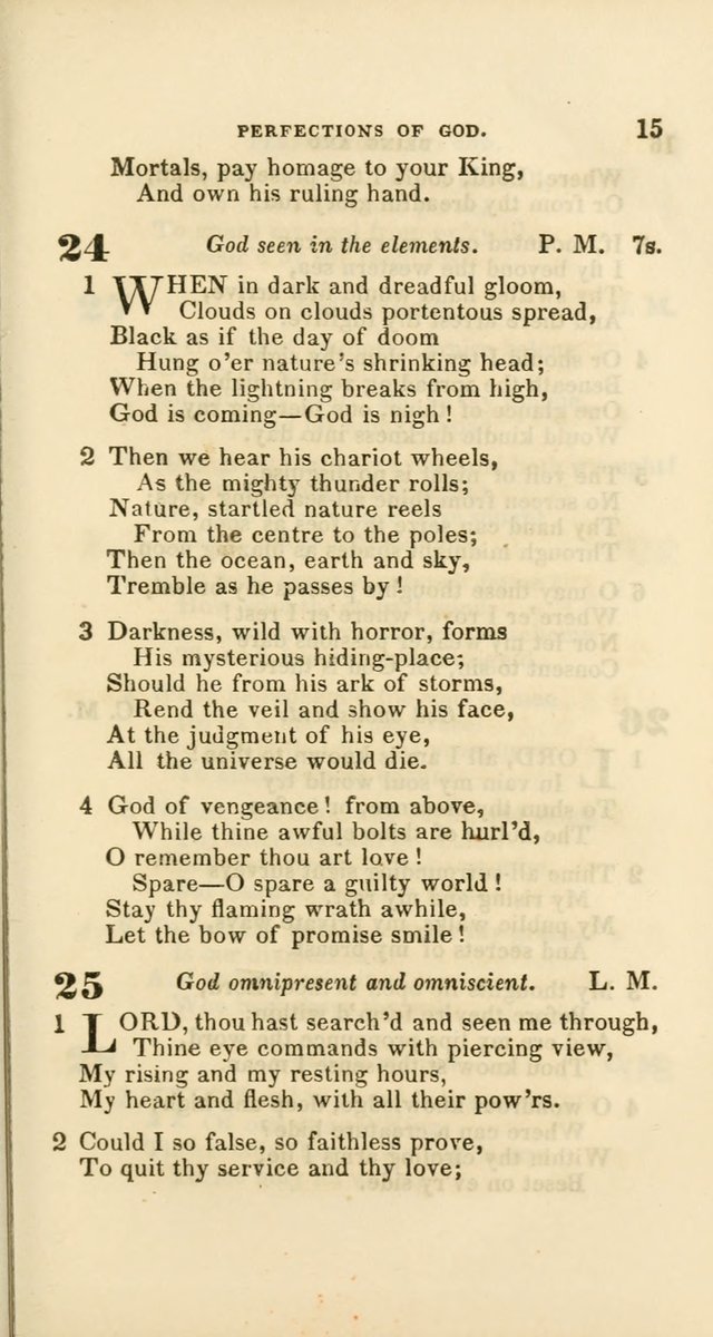 Hymns: selected and original, for public and private worship (60th ed., 1st rev. ed.) page 15