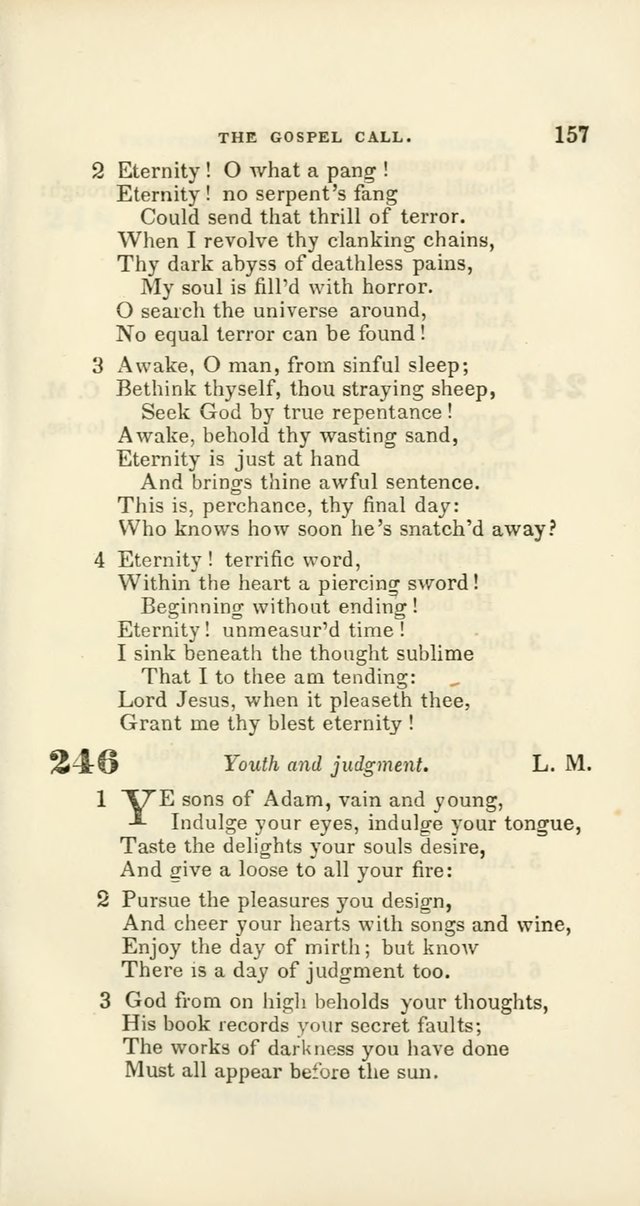 Hymns: selected and original, for public and private worship (60th ed., 1st rev. ed.) page 157