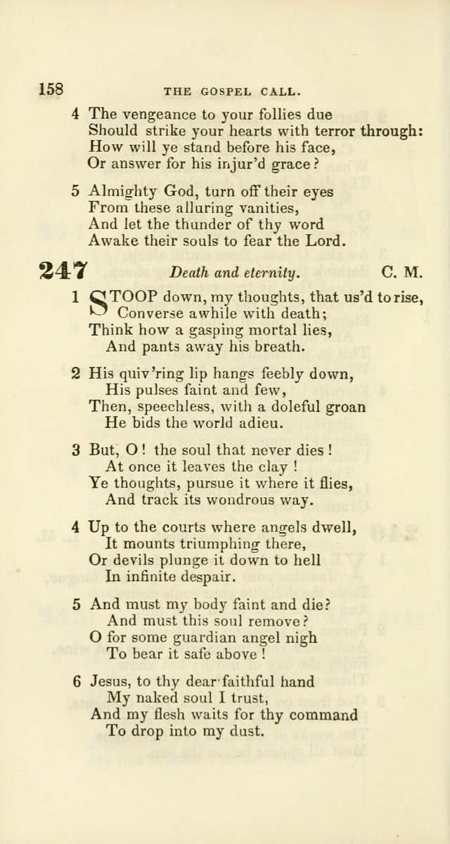 Hymns: selected and original, for public and private worship (60th ed., 1st rev. ed.) page 158