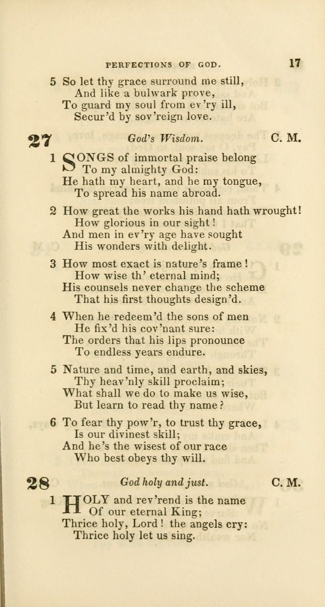 Hymns: selected and original, for public and private worship (60th ed., 1st rev. ed.) page 17